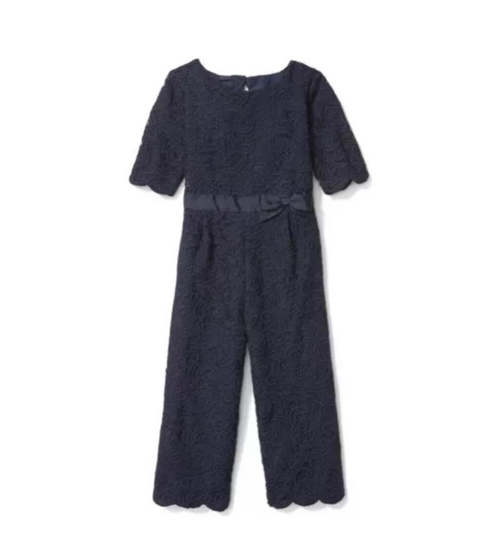 Like New! Janie & Jack Navy Lace Jumpsuit